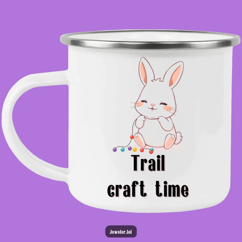 Durable Funny Rabbit Bead Camping Mug - Adventure & Crafter's Gift