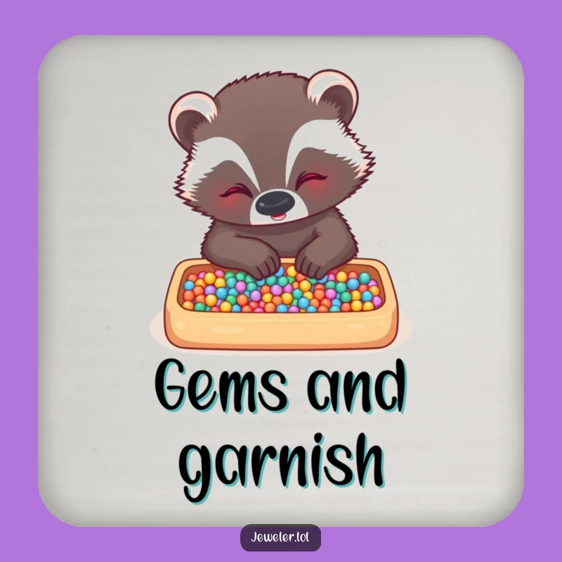 Funny Badger Bead Arranger Coaster Set - Protect Furniture with Humorous Art