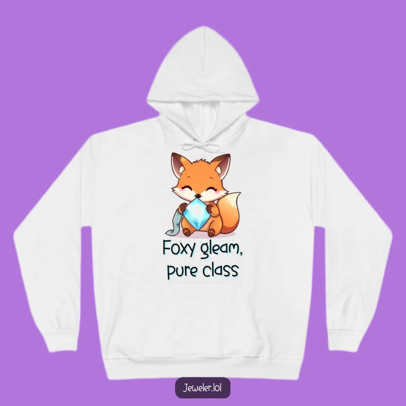 Cozy Funny Fox Gem Polisher Hoodie - Warm & Hilarious Comfort!