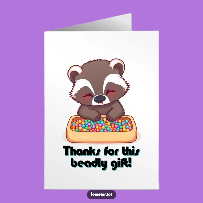Thank You Badger Card Free Printable: Cute Animal DIY Downloadable Gift for Gratitude