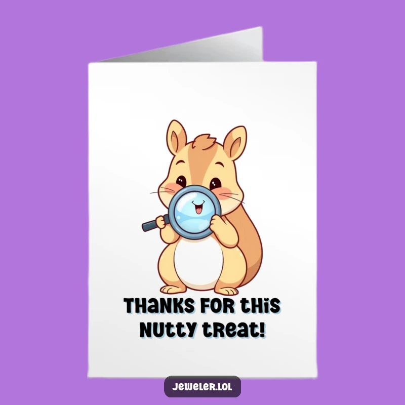 Thank You Squirrel Card Free Printable: Cute Animal DIY Downloadable Gift for Thanks