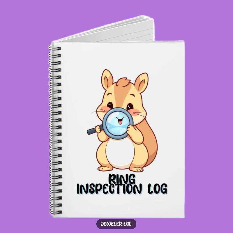 Funny Squirrel Ring Magnifier Journal - Humorous Notebook for Collectors