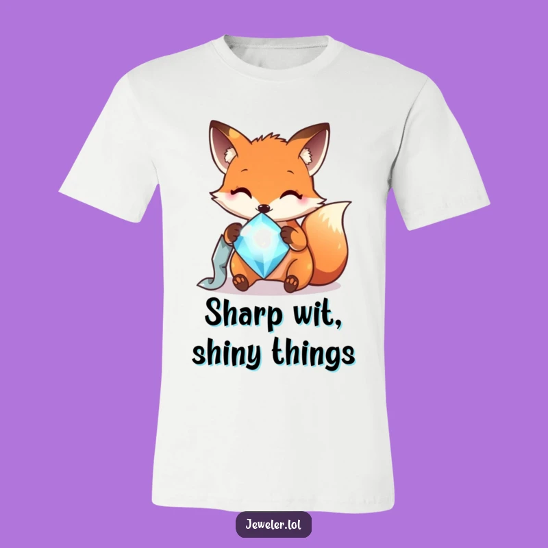 Funny Fox Gem Polisher T-Shirt - Hilarious Critter Apparel for Laughs!