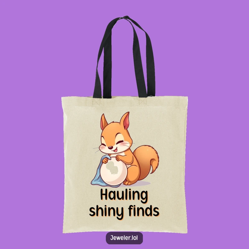 Funny Squirrel Pearl Tote Bag - Chic Accessory, Hilarious Collector's Gift